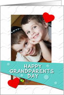 Happy Grandparents Day Hearts Custom Photo Card