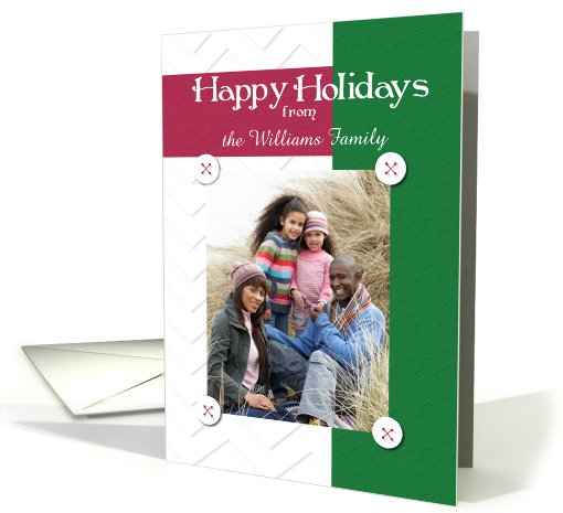 Happy Holidays Photo Card and Personalized Name card (952997)