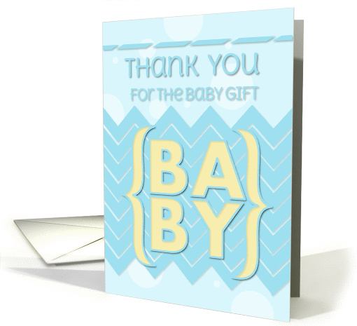 Thank You for the Baby Gift Boy Blue and Yellow card (954109)