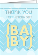 Thank You for the Baby Gift Boy Blue and Yellow card
