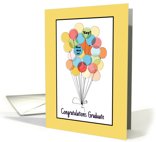 Graduation Congratulations Colorful Balloons card (969527)