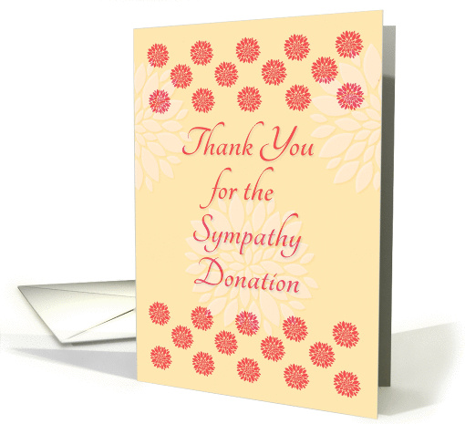 Thank You for the Sympathy Donation Flowers card (976173)