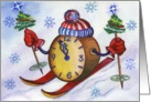 Happy New Year! Don’t be late to celebrate! card