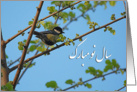 Happy Norooz - bird on blooming tree card