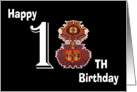 Happy 18th Birthday Son traditional carpet flower card