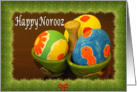 Happy Norooz painted eggs card
