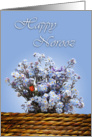 Happy Norooz - blue wild flowers-English card