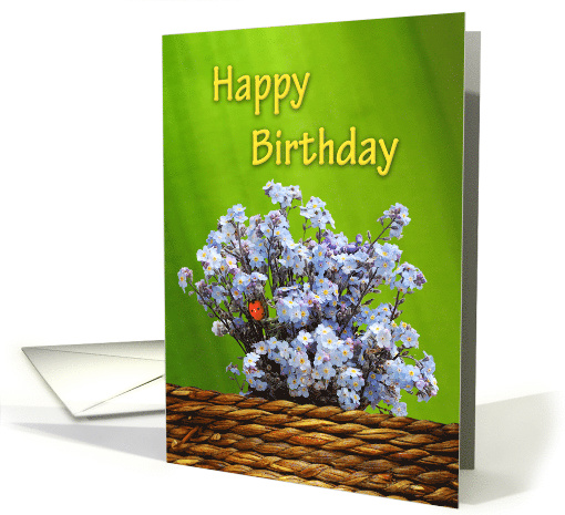 Happy Birthday - fresh flowers vibrant card (755029)
