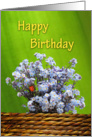 Happy Birthday - fresh flowers vibrant card