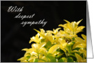 With Deepest Sympathy - golden box tree card