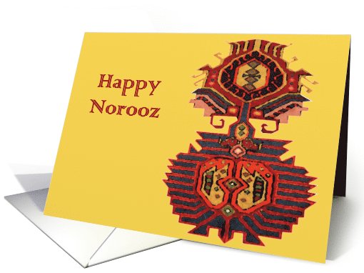 Happy Norooz - persian carpet flower card (777332)