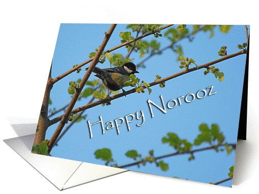 Happy Norooz - blue tit card (777917)