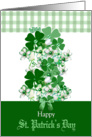 St. Patrick’s Day, Emerald Jewel like Posies and Clover card