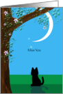 Kitty, and Moon, Miss you card