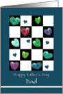 Father’s Day, to Dad, Painted hearts card