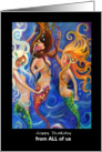 From All of us, Happy Birthday, Mermaid art card