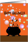 Happy Halloween, Caldron and Bubbles card