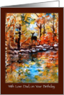 Painted Fall Scene, Birthday to Dad card