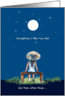 Miss you, Little Girl and Moon card