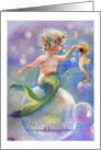 little Mermaid, Happy Birthday to Granddaughter card