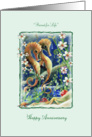Seahorse Pair, Happy Anniversay, Blank card