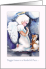 Angel, Puppy, Doggie Heaven, Loss of dog for young child card