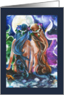 Mermaids, Man-in-the-Moon, any occassion, blank card