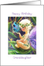 cute Baby Faery, Happy Birthday to Granddaughter, Blank card
