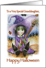 To Granddaughter, Little Witch for Halloween card