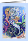 Mermaids and Decorated Water Horse card