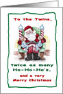 To the twins, Merry Christmas card