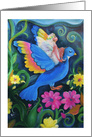 Blue Bird and Fairy in Flight card