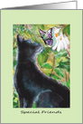 Special Friends, Friendship, Black Cat and Butterfly card
