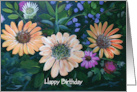 Happy Birthday, Flowers card