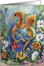 Seahorses and Sea Life Any Occasion Blank Inside card