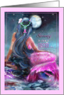 Mermaid with Pink Ribbon, Cancer Survivor card