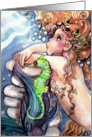 Mermaid and Sea Horse Art card
