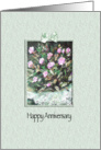Anniversary with Roses, and Butterfly card