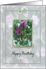 Pretty Foxglove Florals, Happy Birthday card