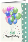 Balloons & Confetti, Happy Birthday card