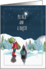 Little Girl with Penguin, Peace on Earth card