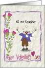 Cheery Valentine from Boy to Teacher card