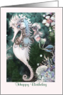 Little Mermaid and Waterhorse,Happy Birthday card