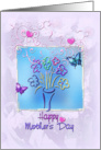 Happy Mother’s Day, Butterflies, Hearts and Flowers card
