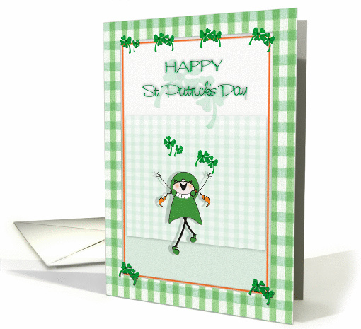 Happy little Girl, St. Patrick's Day card (1040975)