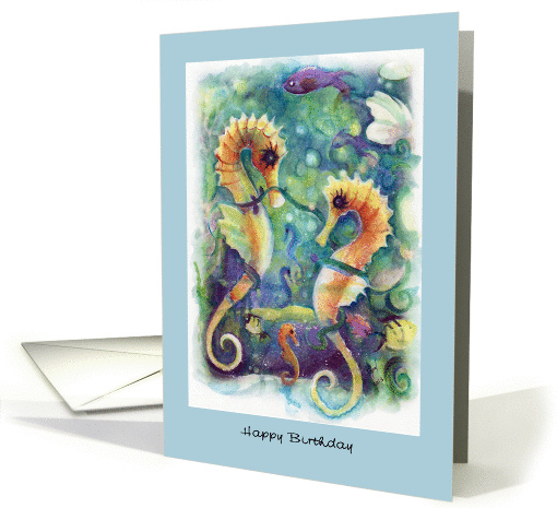 Sea Horses, Happy Birthday card (1088326)
