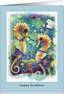 Sea Horses, Happy Birthday card