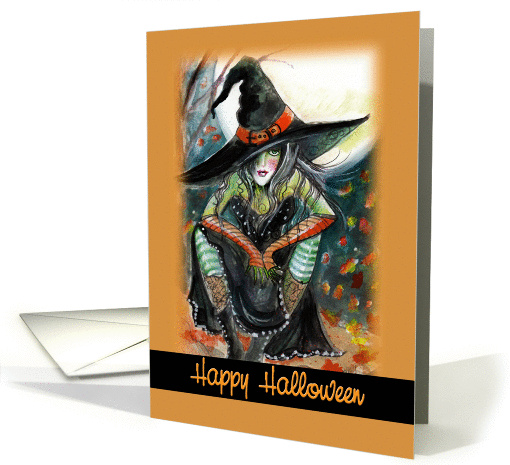 Witch, Happy halloween card (1144158)