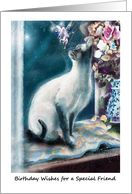 Faery and Cat, Birthday to special friend card