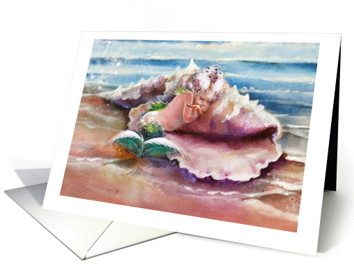 Little Mermaid and Big Shell card (1147160)